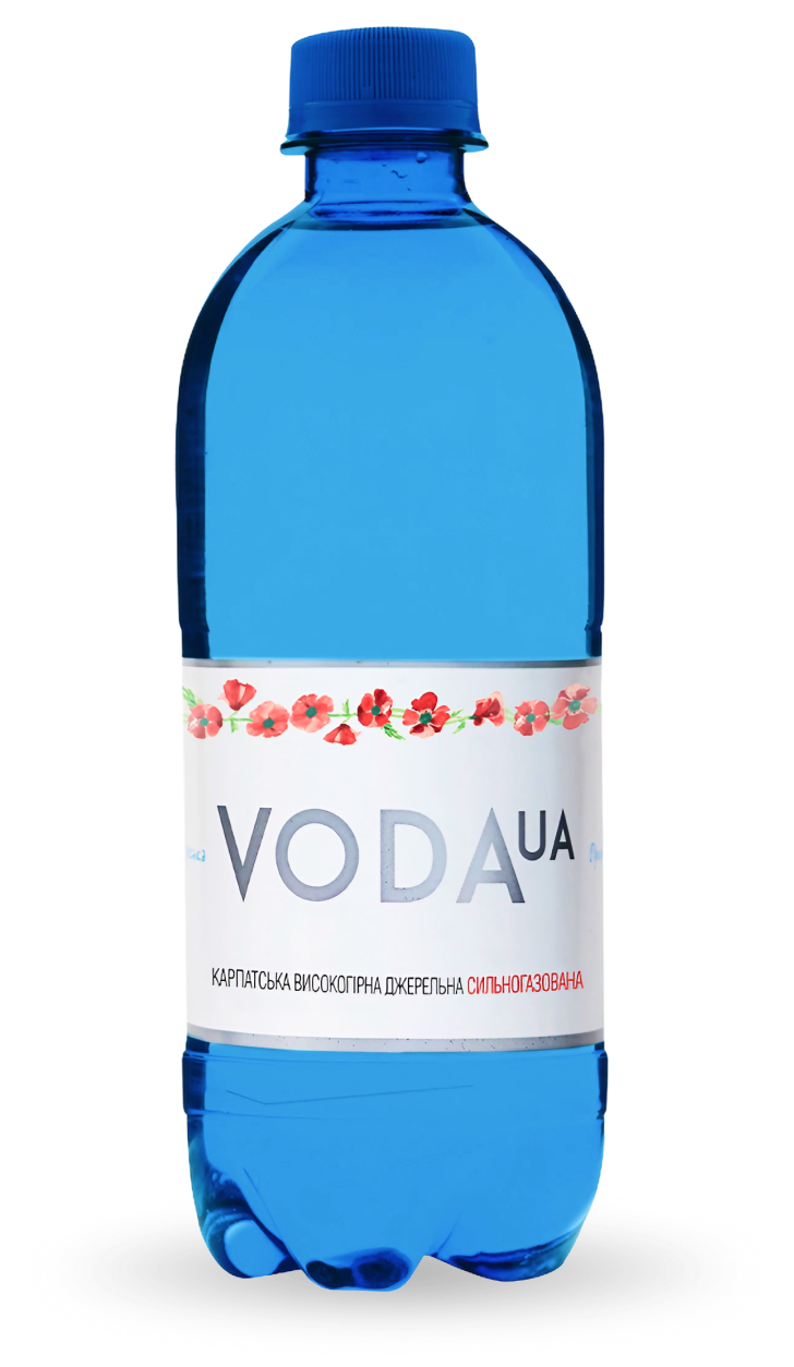 VODA UA у пластиковій пляшці газована 0,5 л